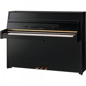Kawai K15 Upright Piano Polished Ebony